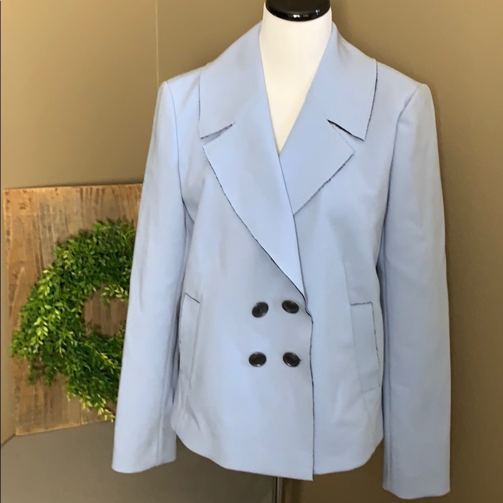 Halogen Pale Blue Double Breasted Women’s Jacket